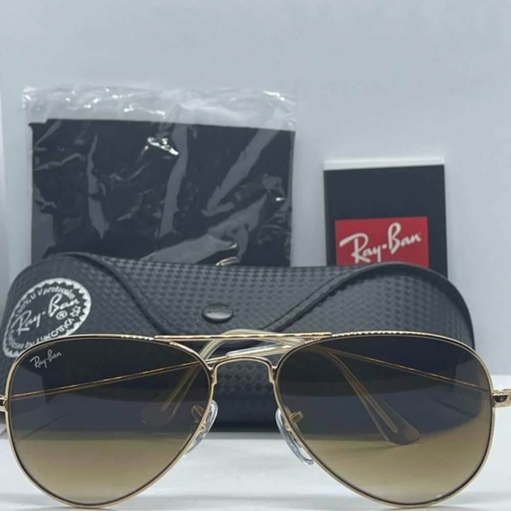 BNIB Never Worn Rayban Rb3025 Gold with Br… - Picture 2 of 8